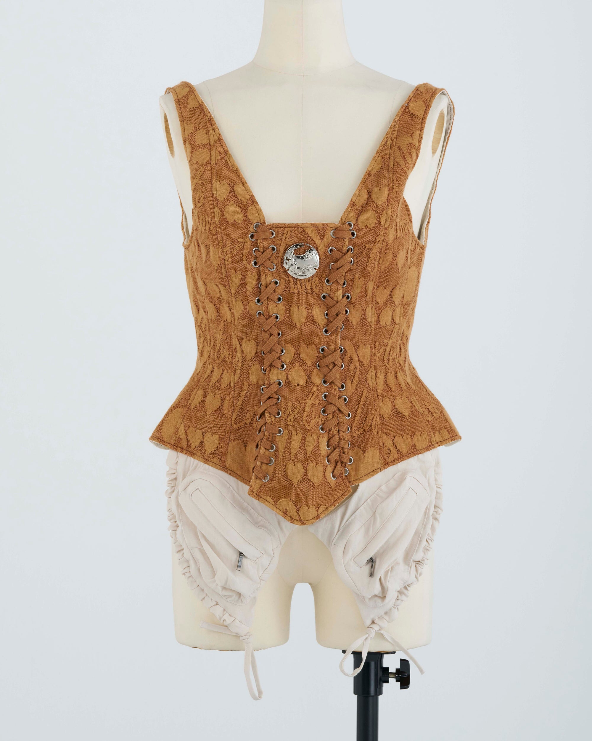 Corset / BROWN LOVELY KNIT 01