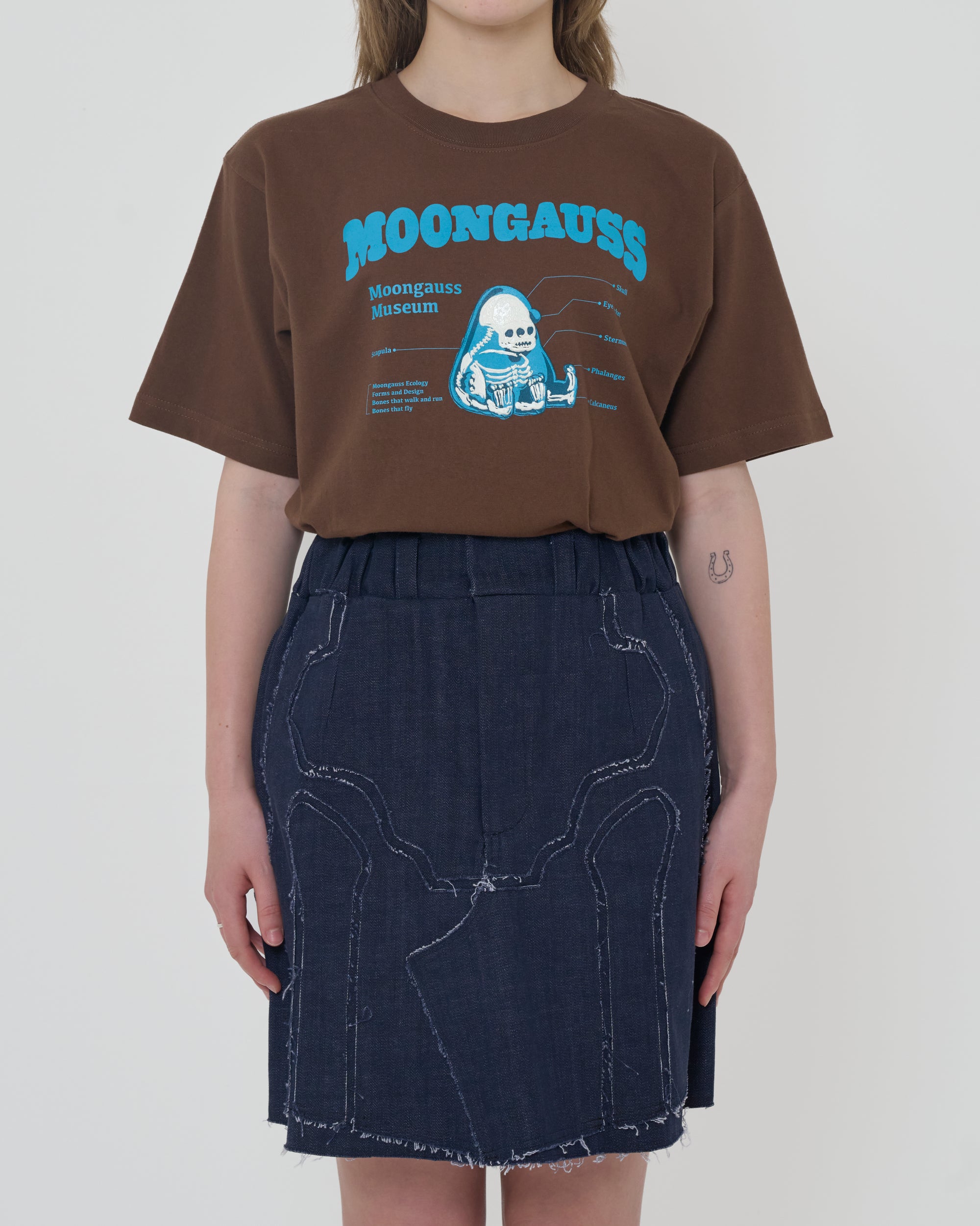 T-shirt Moongauss Skeleton / Brun