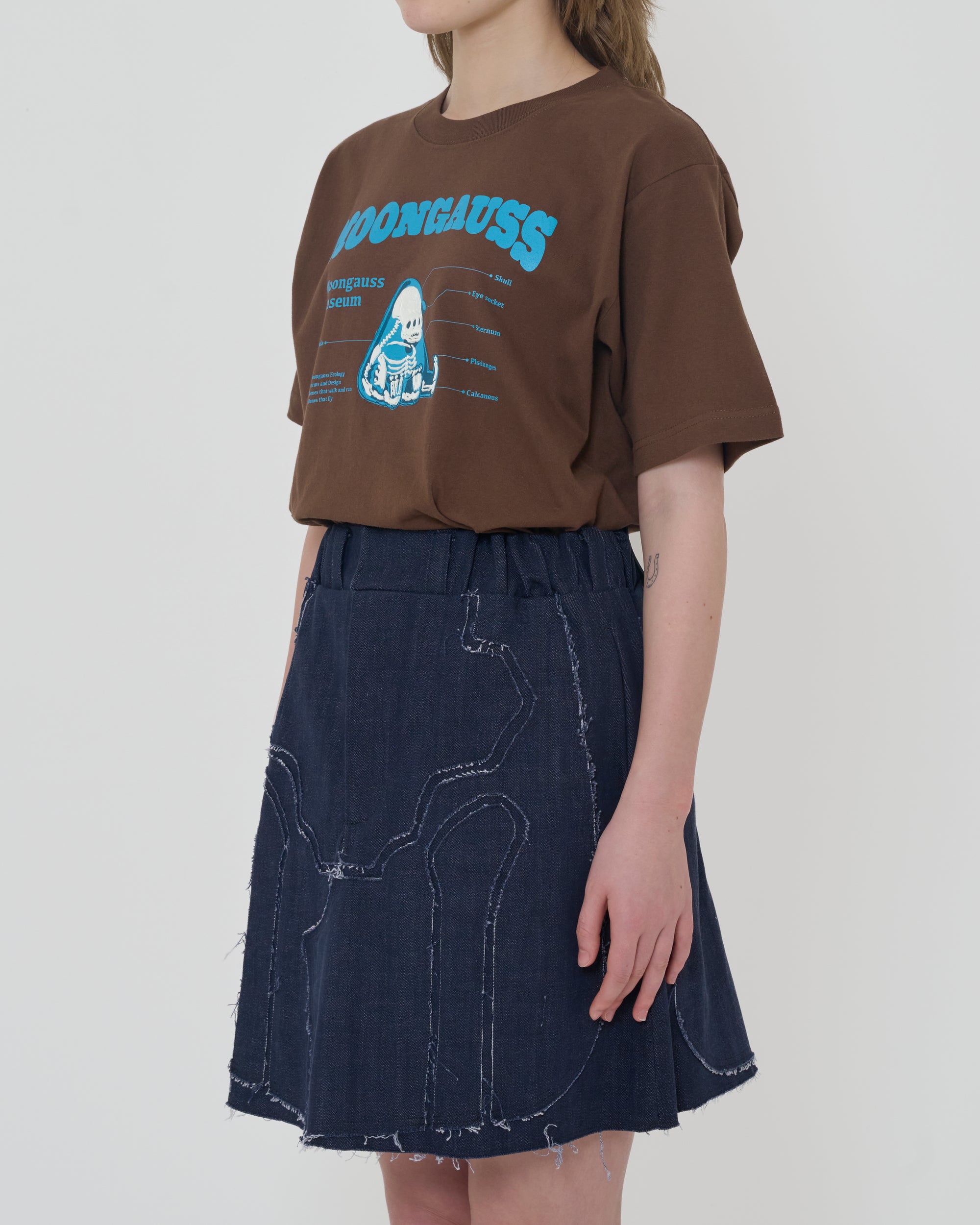 T-shirt Moongauss Skeleton / Brun