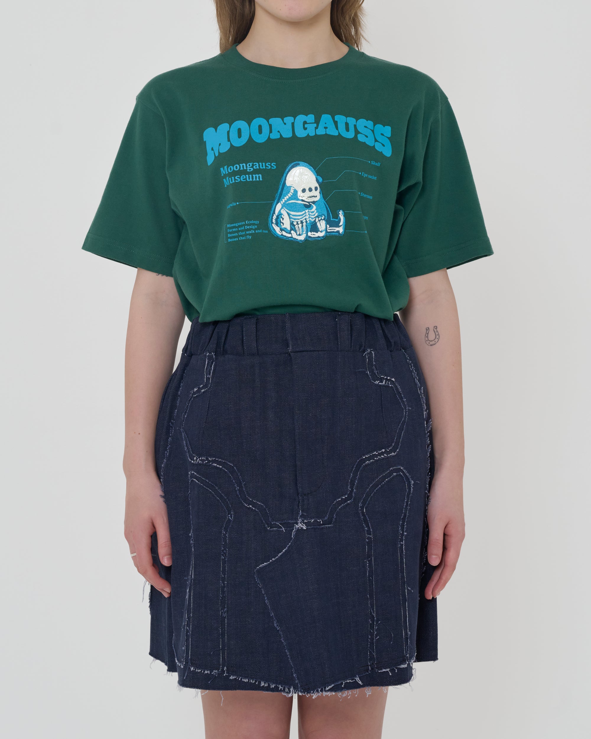 Moongauss skeleton T-shirt / Green