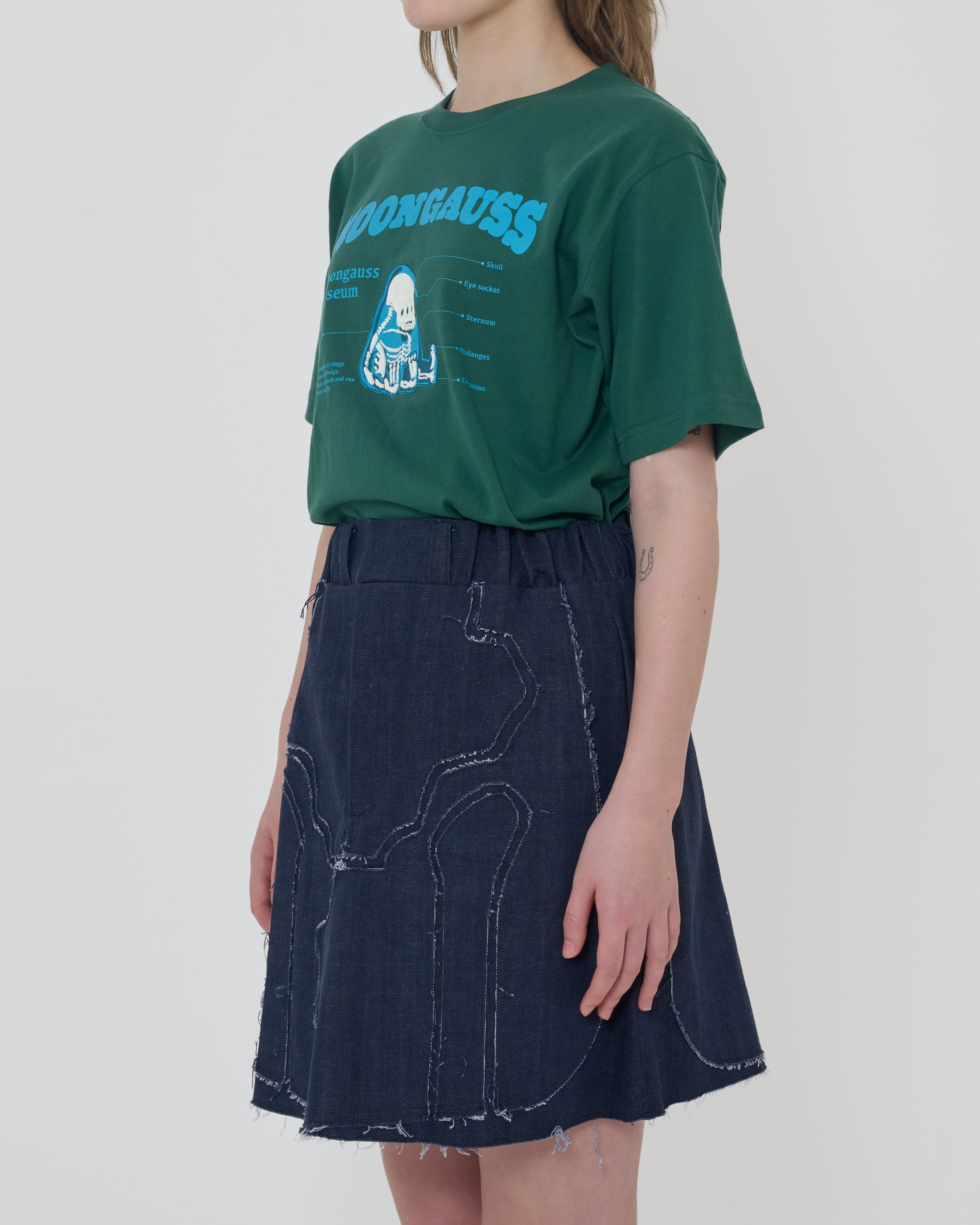 Moongauss skeleton T-shirt / Green