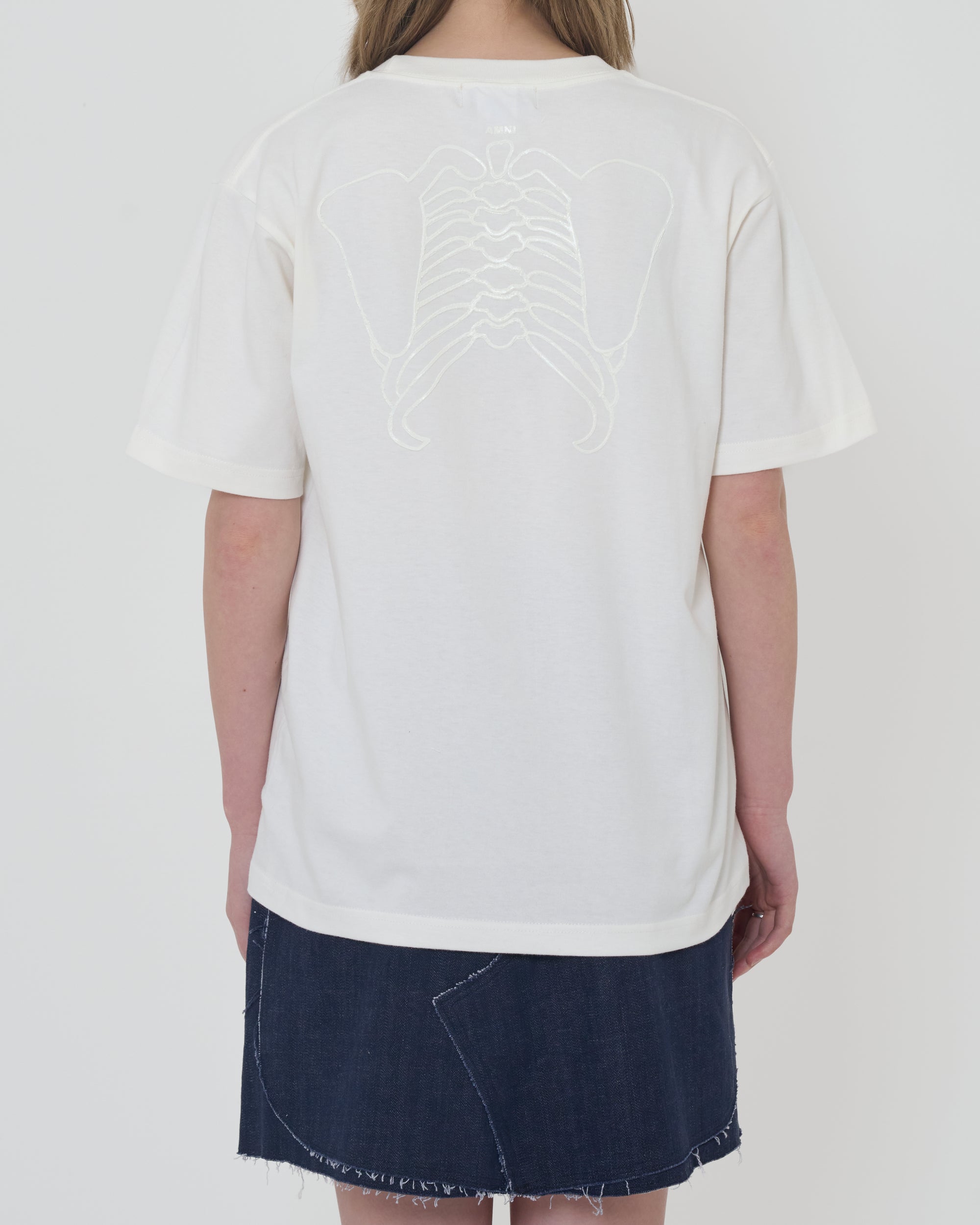 T-shirt squelette / Blanc × Lumineux