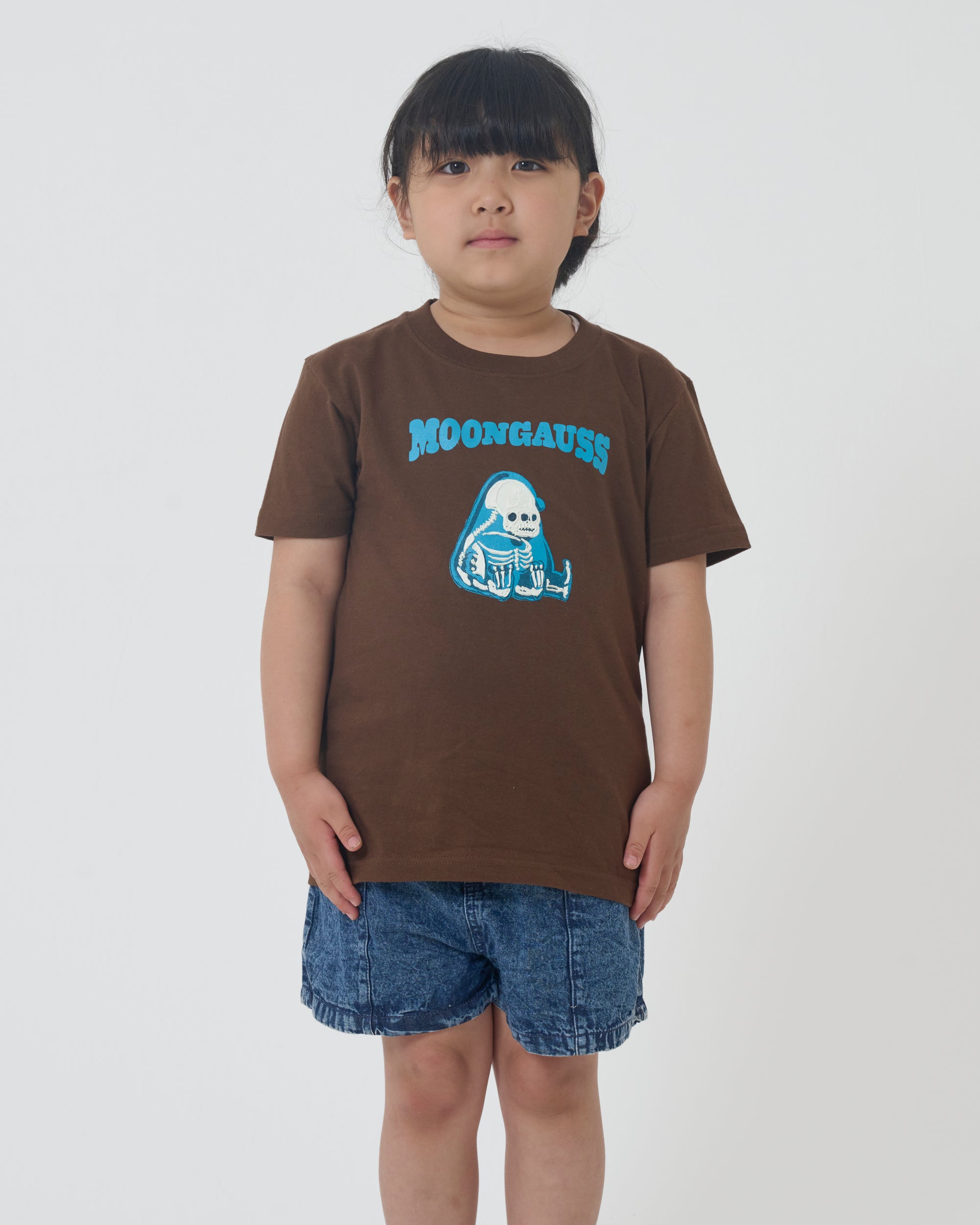 Moongauss Skeleton T-shirt / Kids / Brown