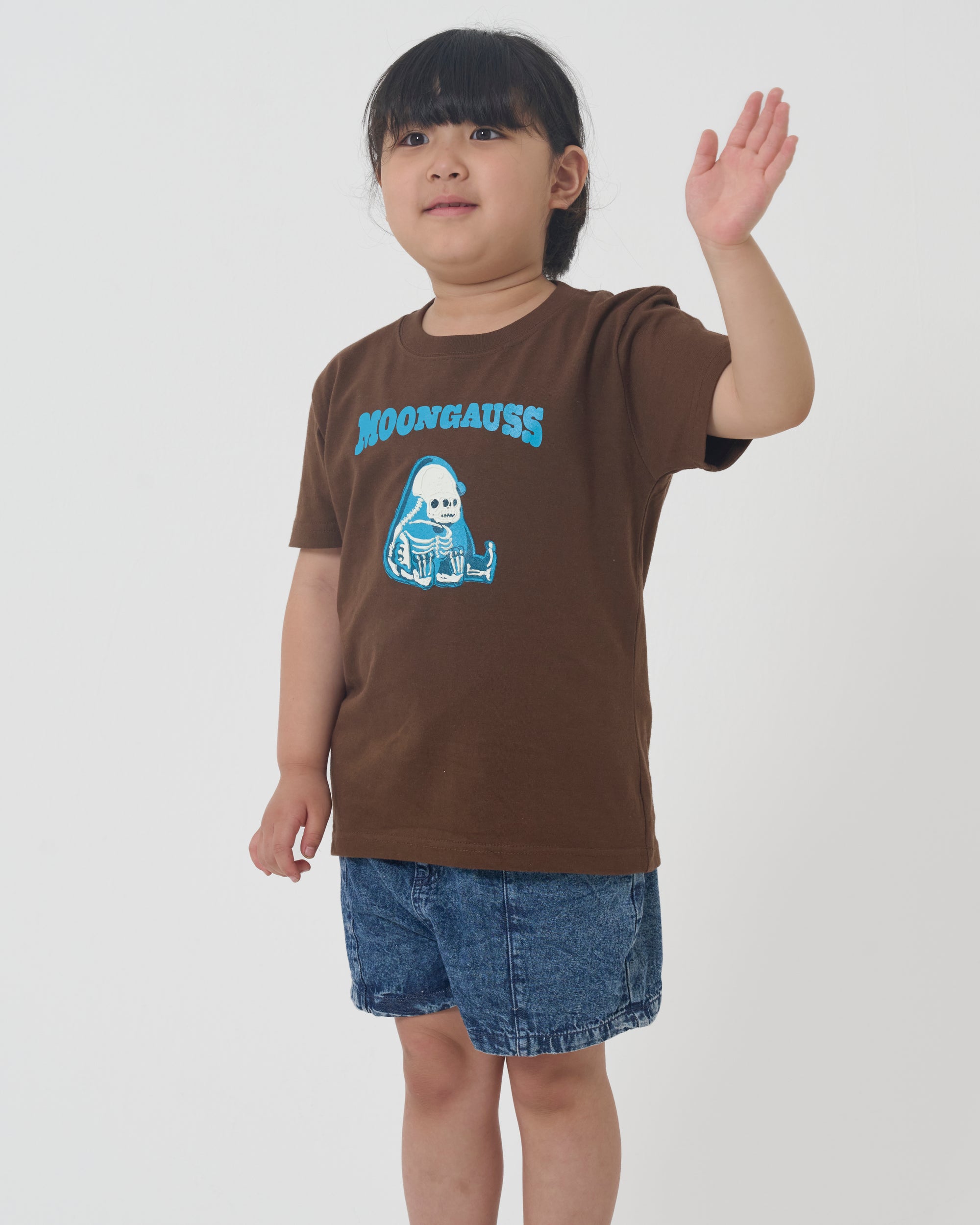 Moongauss Skeleton T-shirt / Kids / Brown
