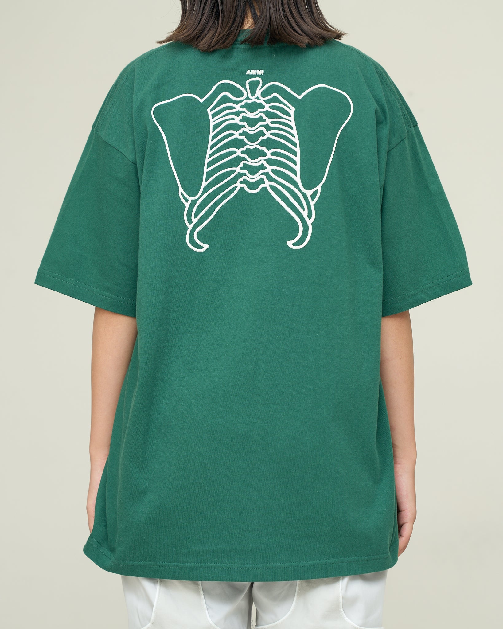 티셔츠 / 그린 × 화이트