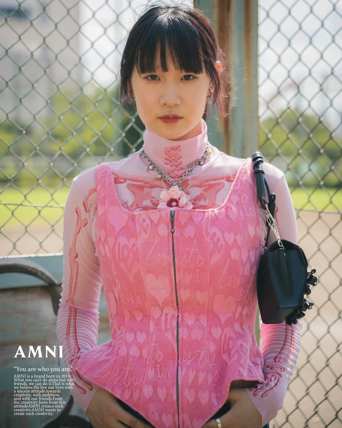 Corset / PINK LOVELY KNIT 02