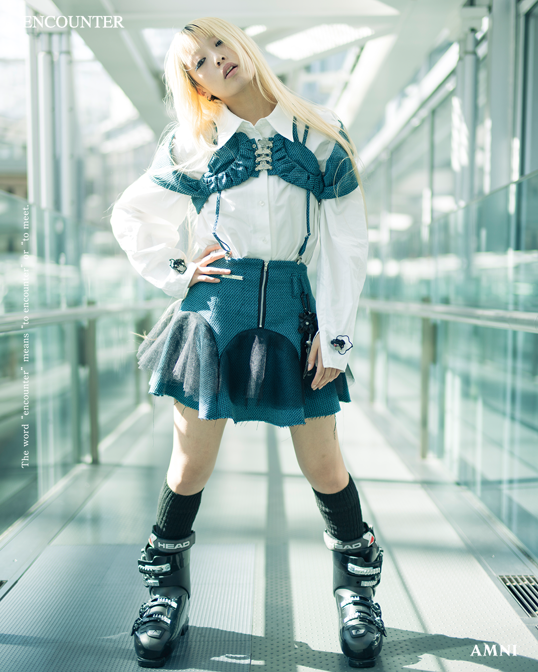 Lung bustier / Green tweed