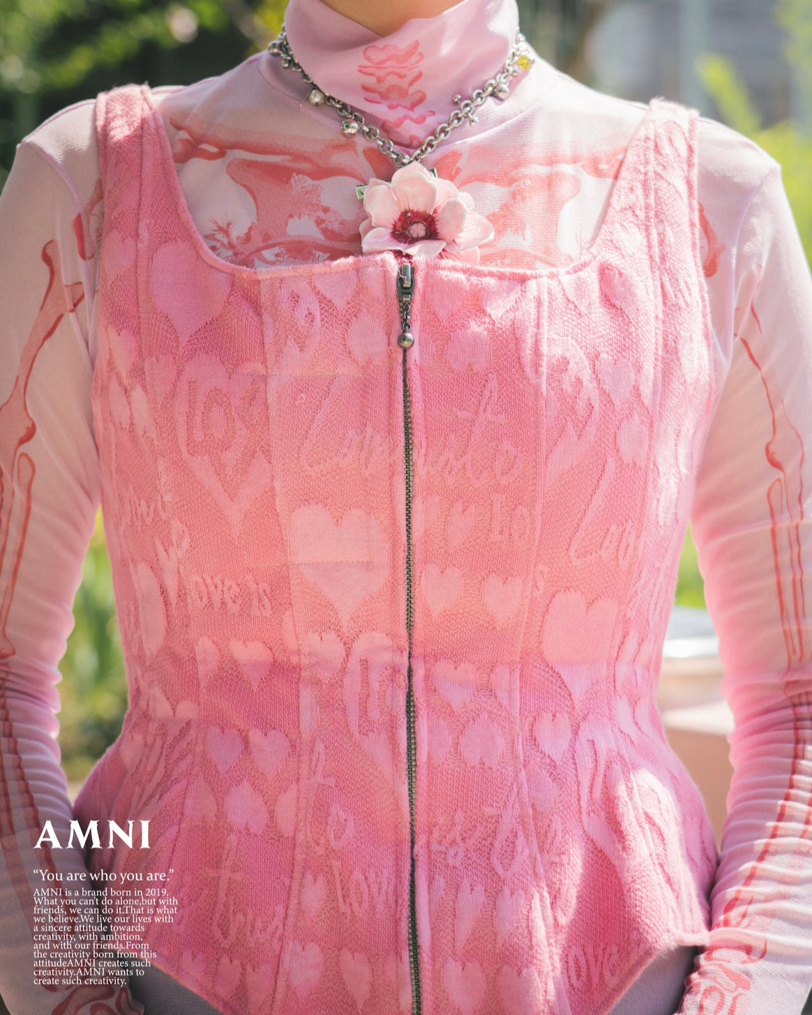 Corset / PINK LOVELY KNIT 02