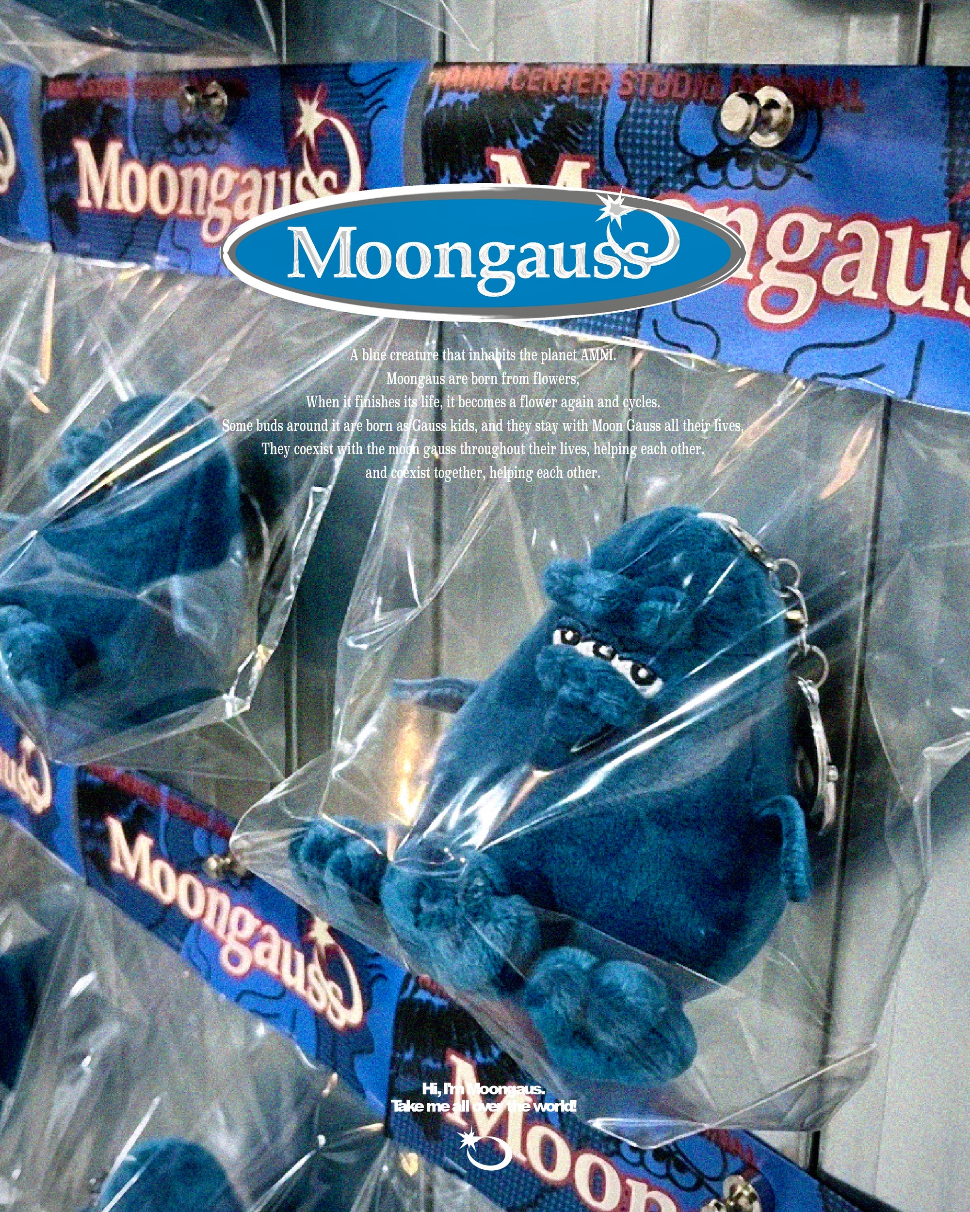 Porte-clés en peluche Moongauss