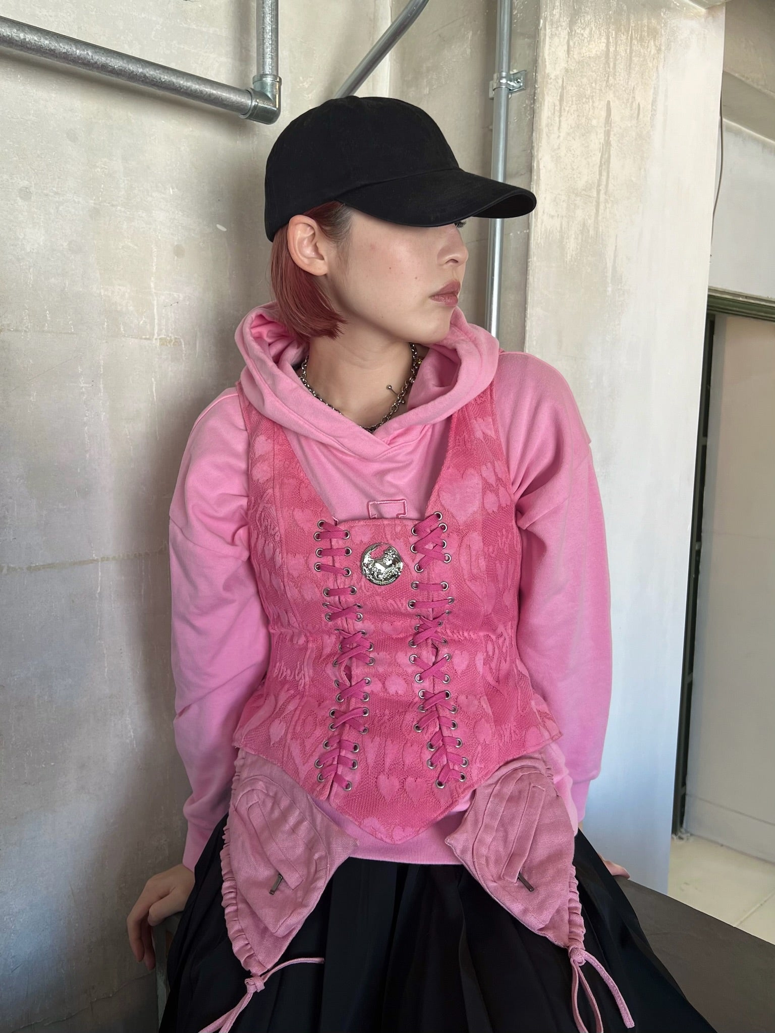 Corset / PINK LOVELY KNIT 02