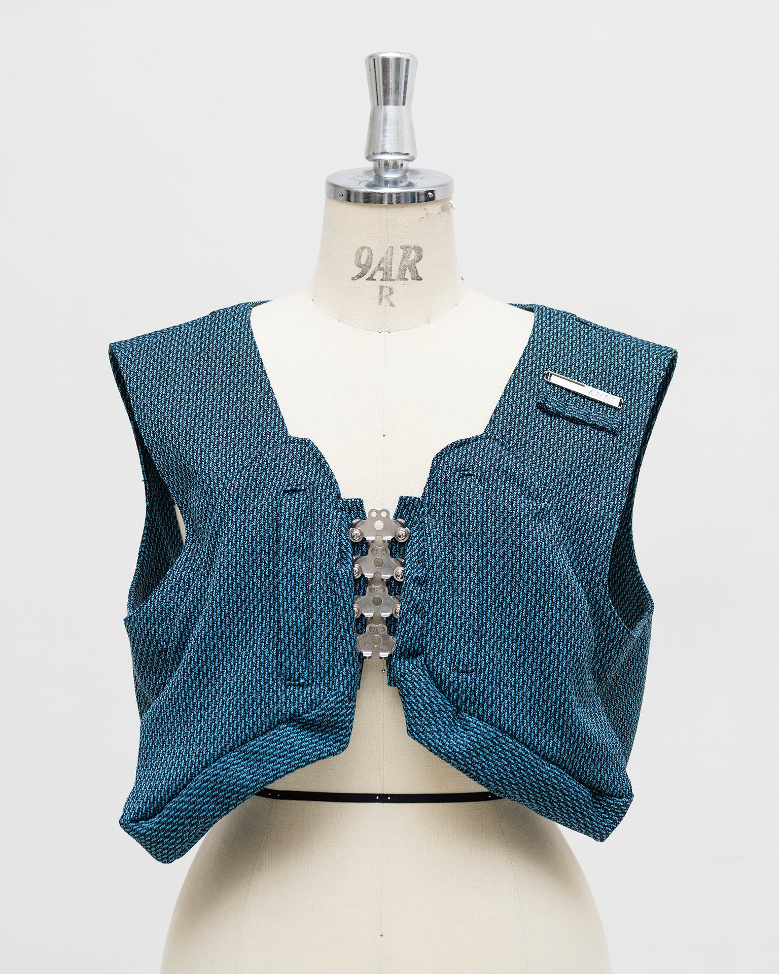 Lung vest / Sky blue tweed