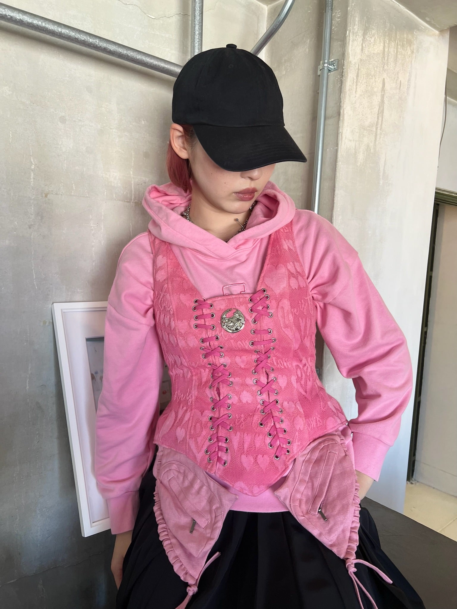 Corset / PINK LOVELY KNIT 02