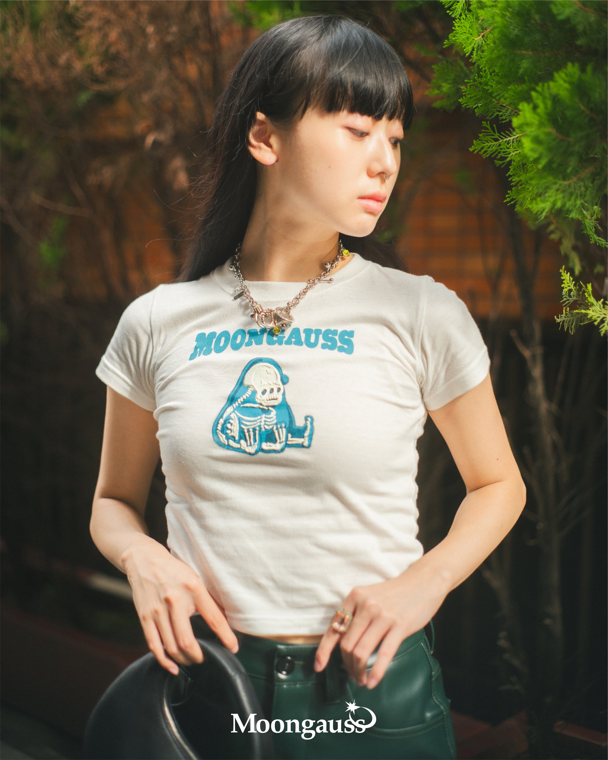 Moongauss Skeleton T-shirt / Kids / White