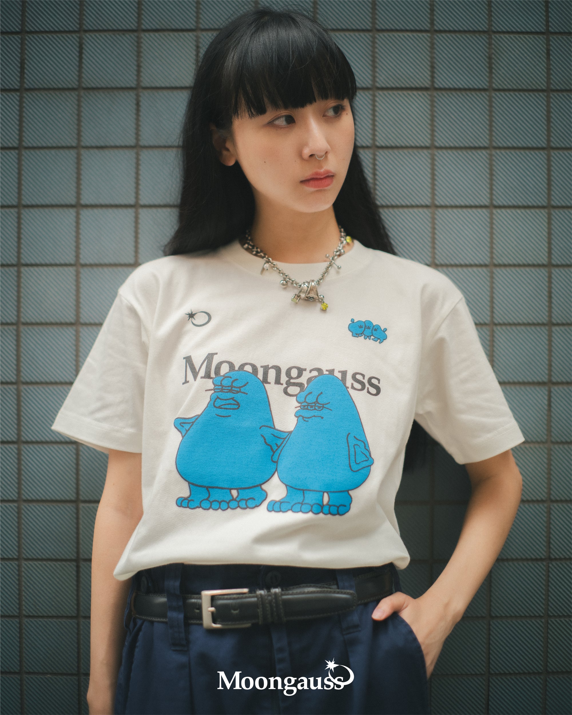 Moongauss 저지 티셔츠 / 흰색