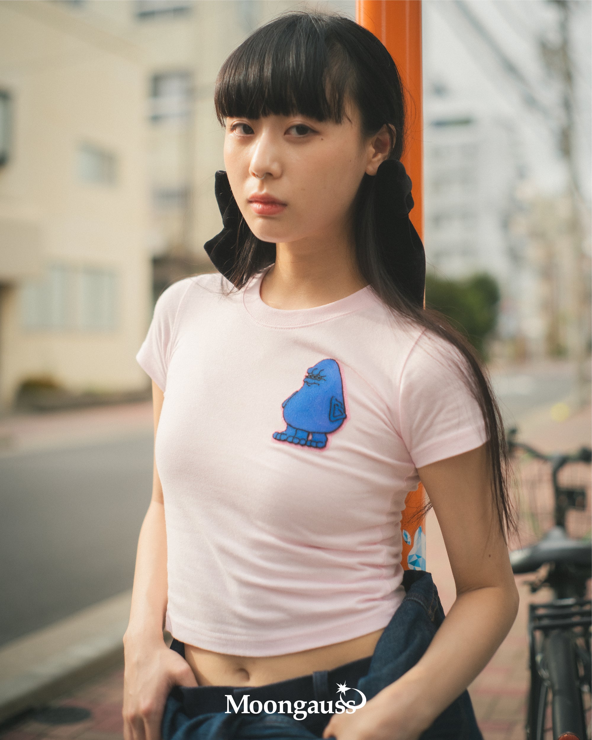 Moongauss Emblem T-shirt / Kids / Pink