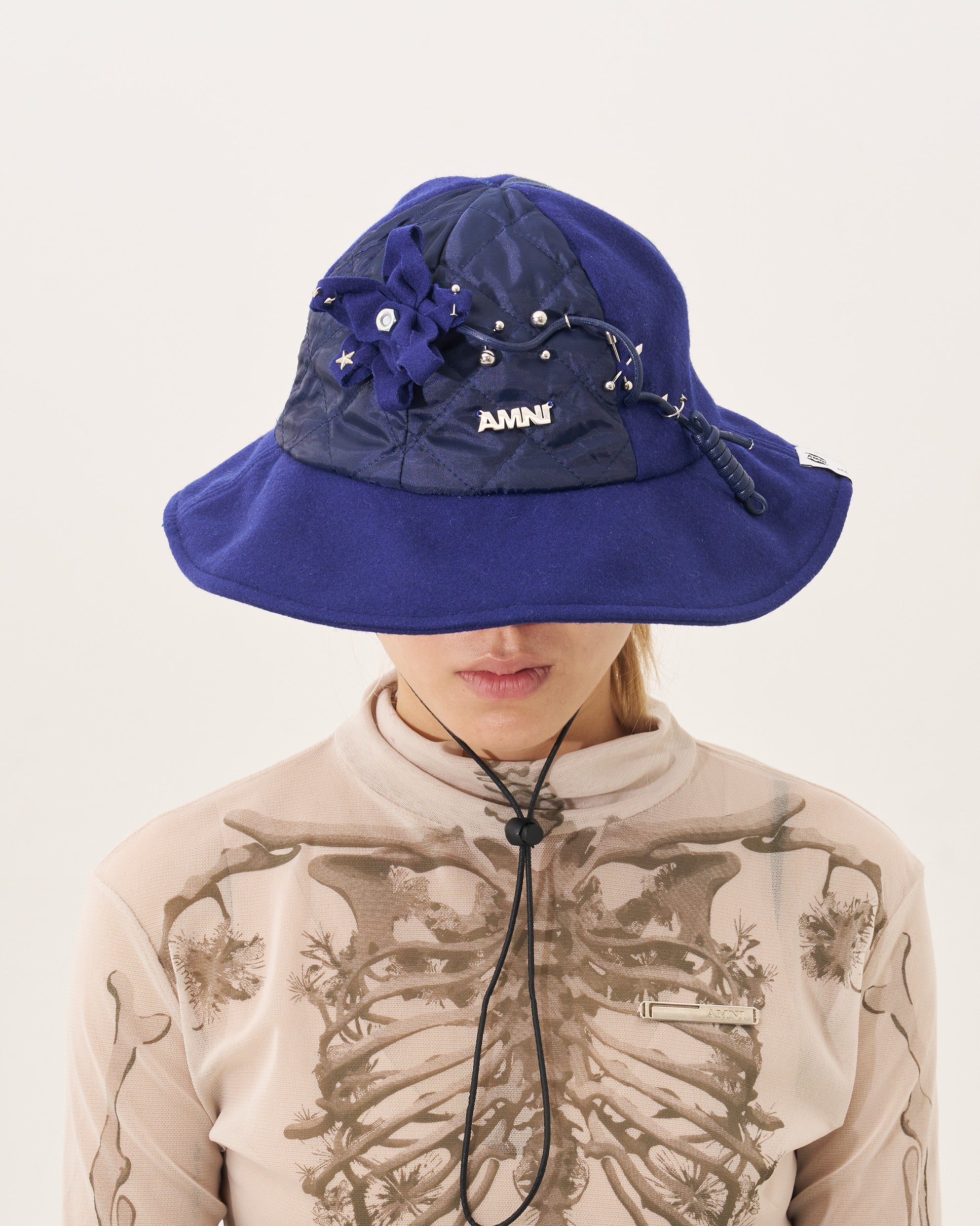 Gauss flower Hat / Blue assort