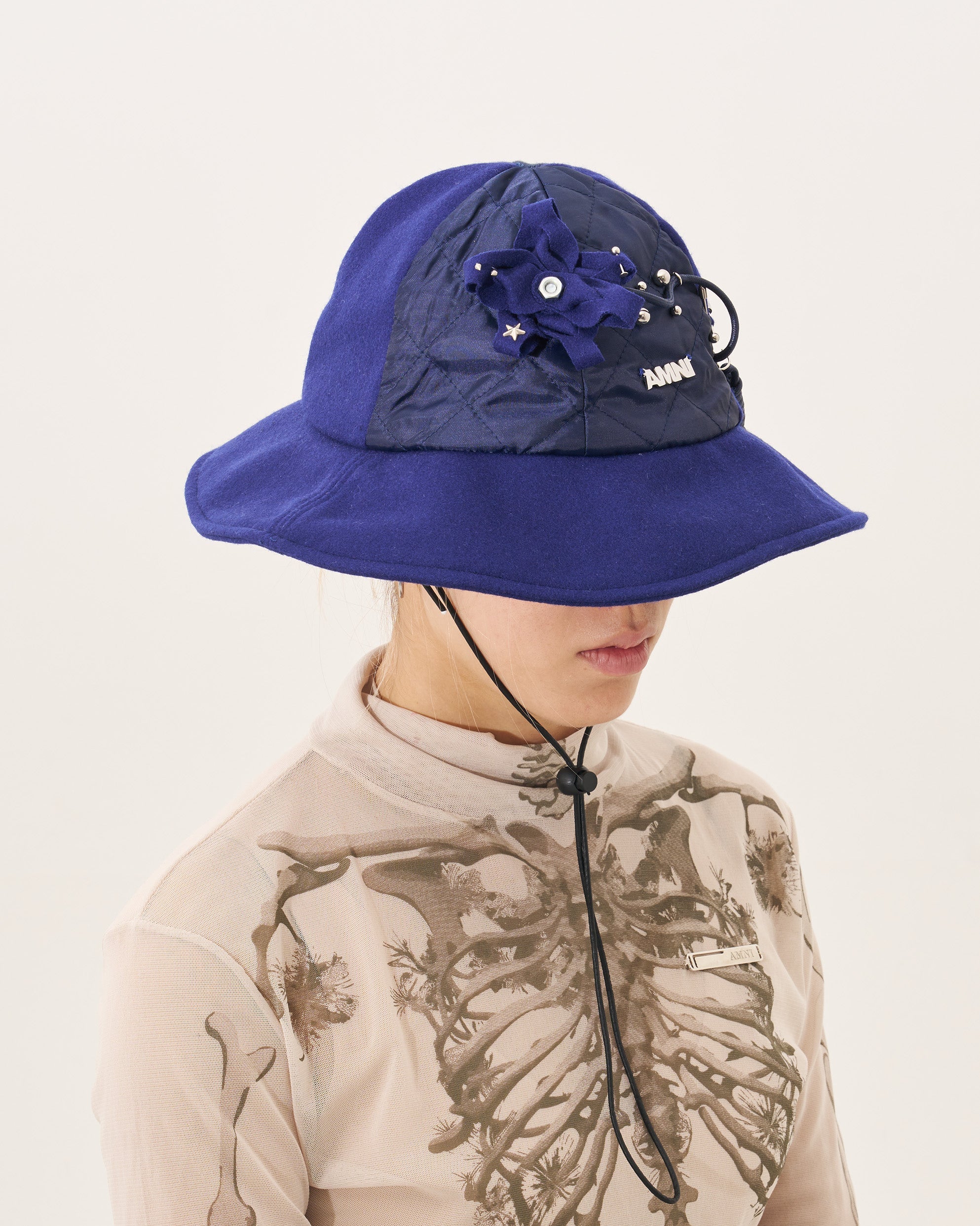 Gauss flower Hat / Blue assort