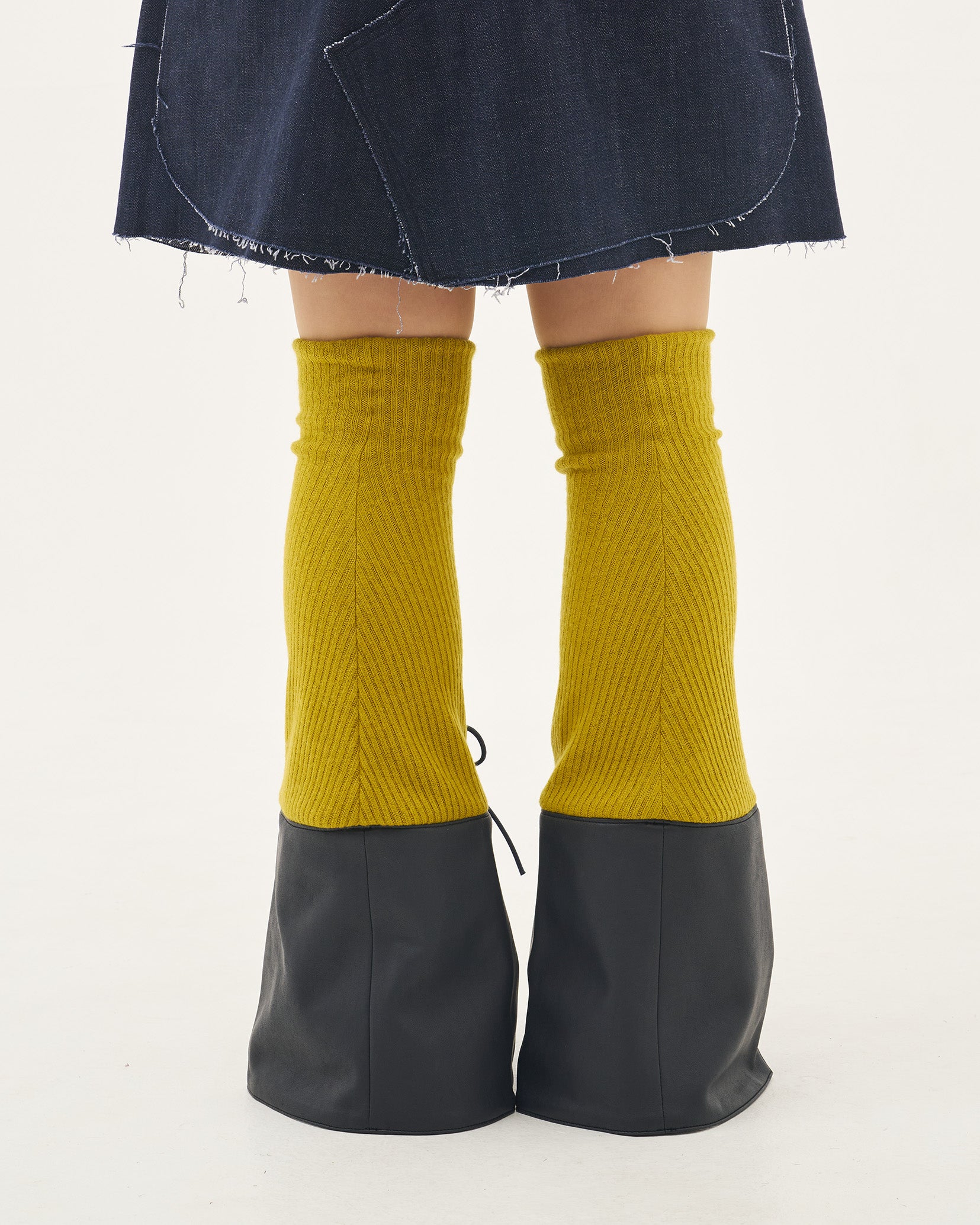 Skeleton boots Cover/Yellow×Navy