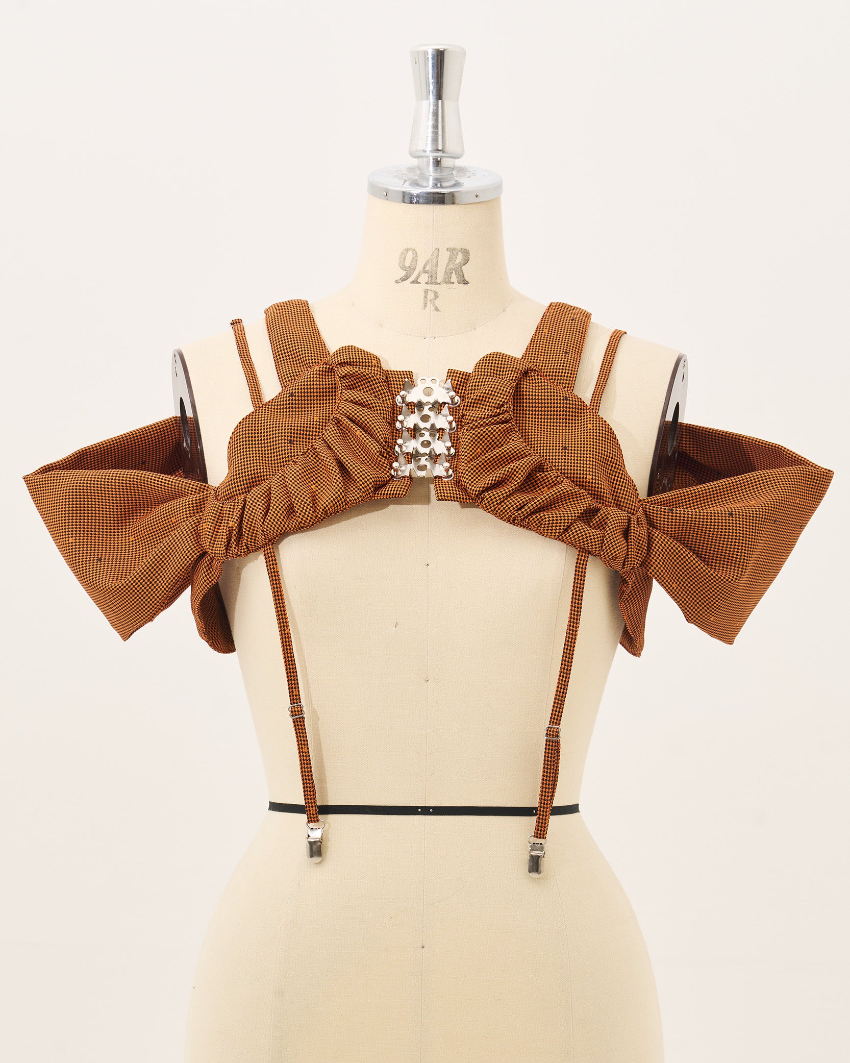 Lung bustier/Orange plaid