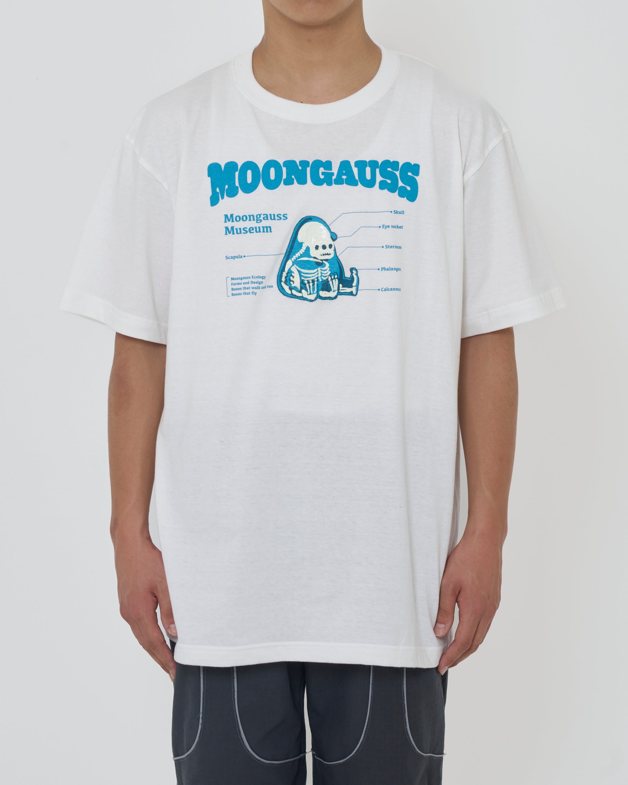 Moongauss skeleton T-shirt/WHITE