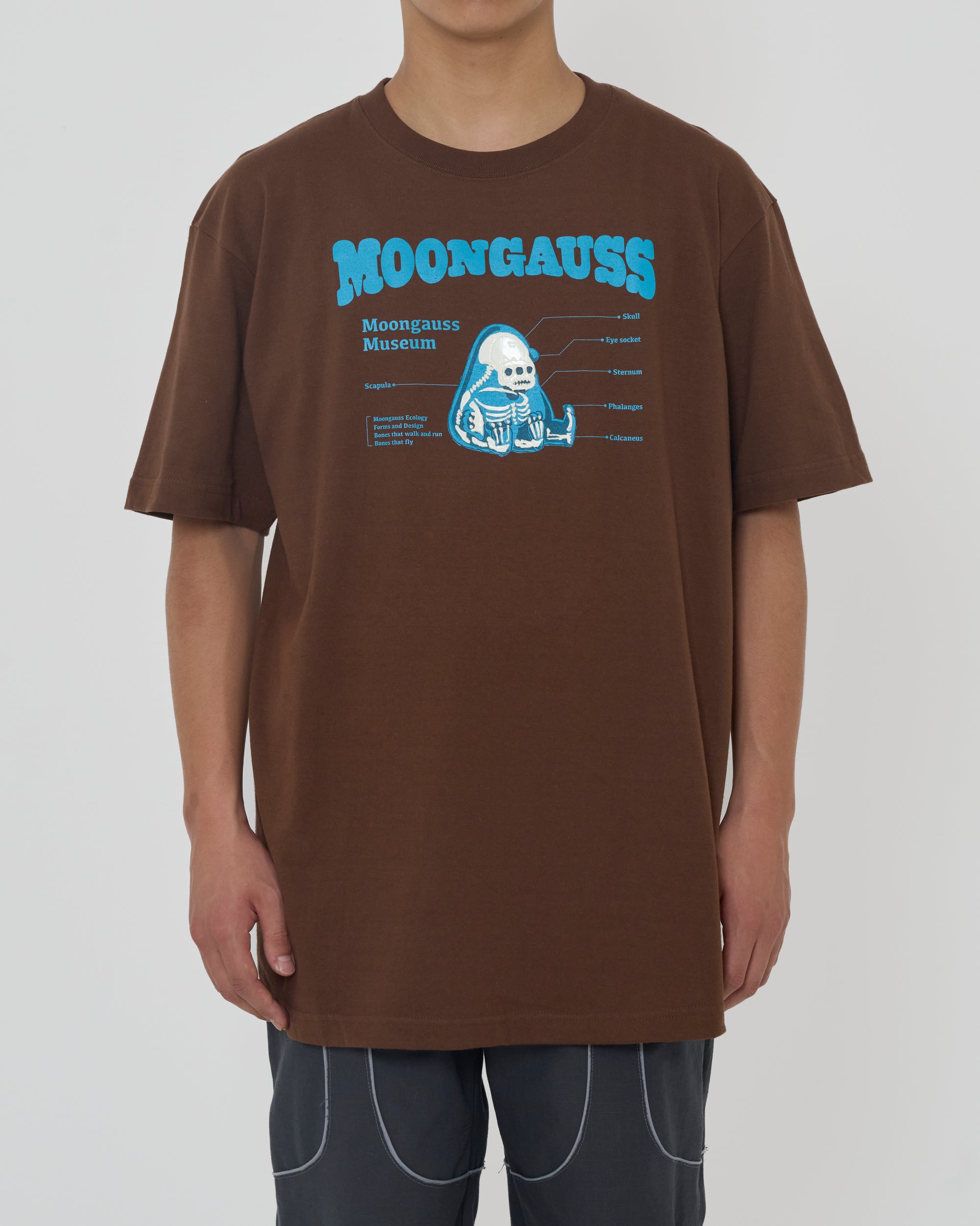 Moongauss skeleton T-shirt/CHACOAL GRAY