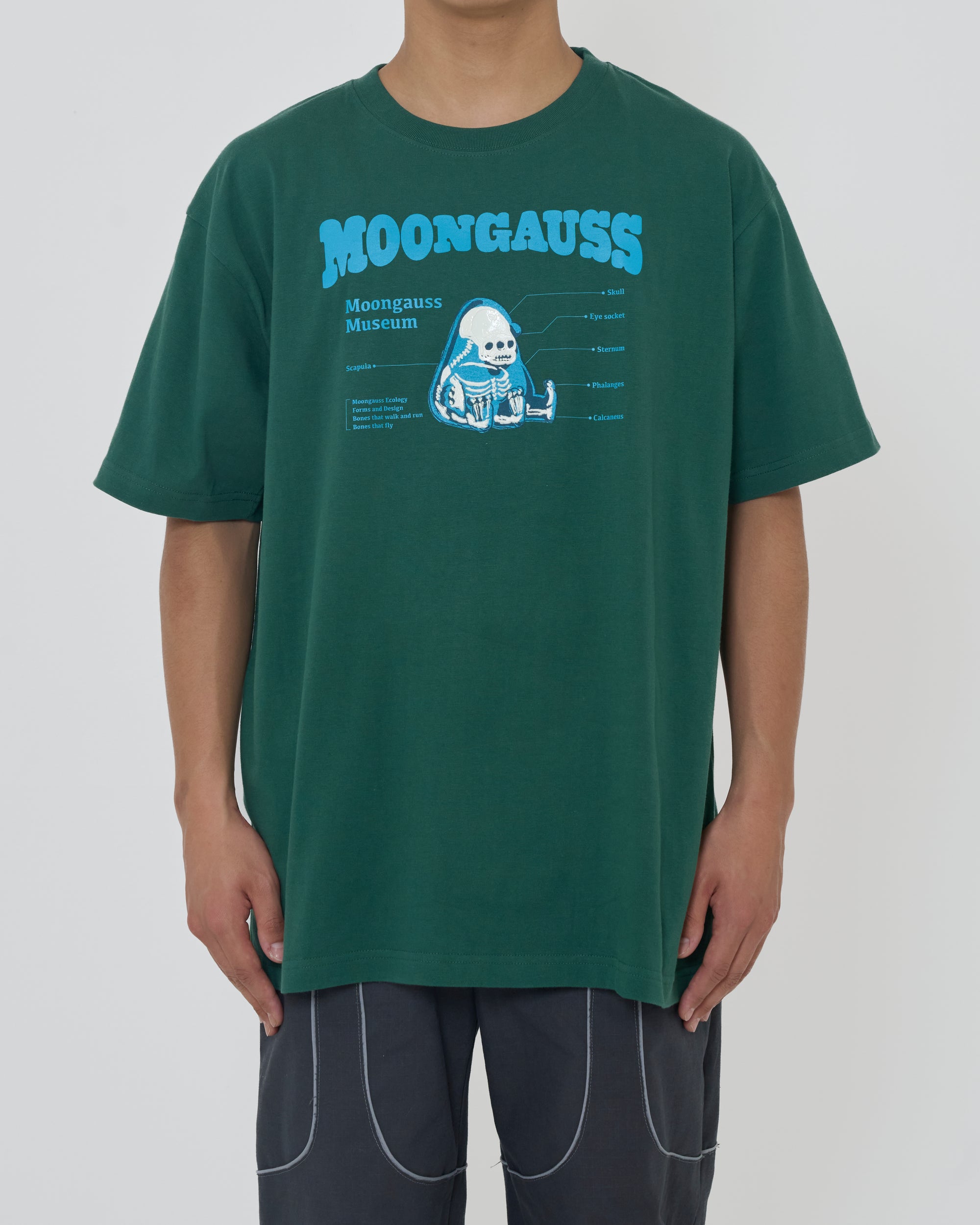 Moongauss skeleton T-shirt/GREEN