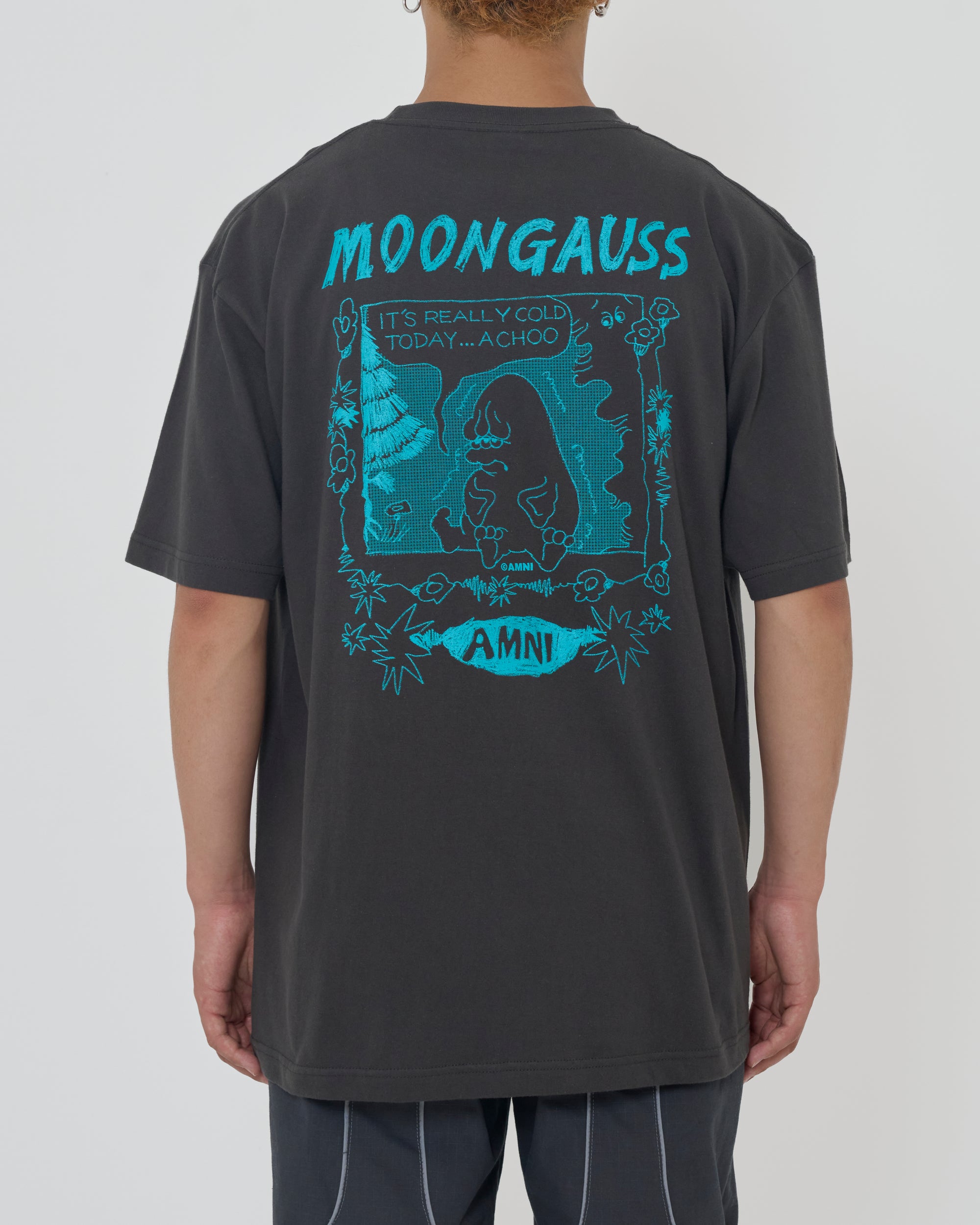 Moongauss Manga T-shirt/CHARCOAL GRAY