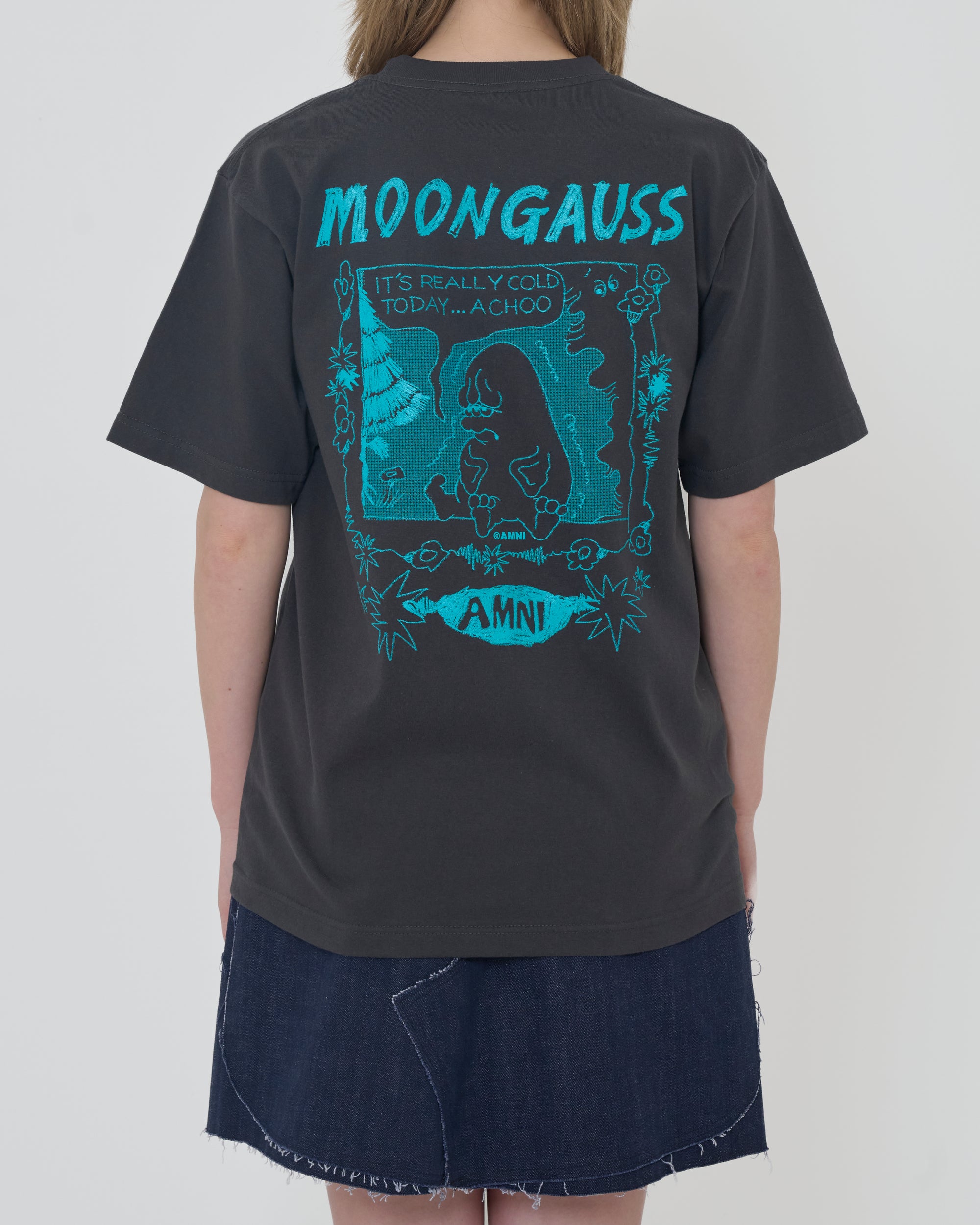 Moongauss Manga T-shirt/CHARCOAL GRAY