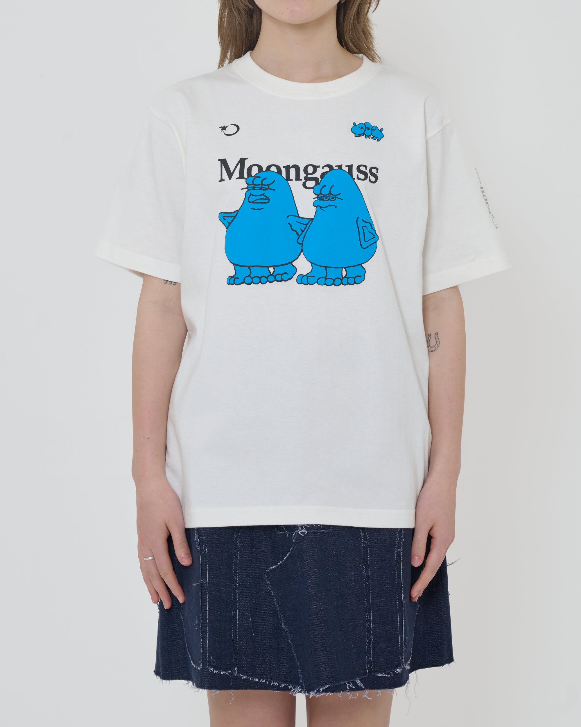 Moongauss Jersey T-shirt/WHITE