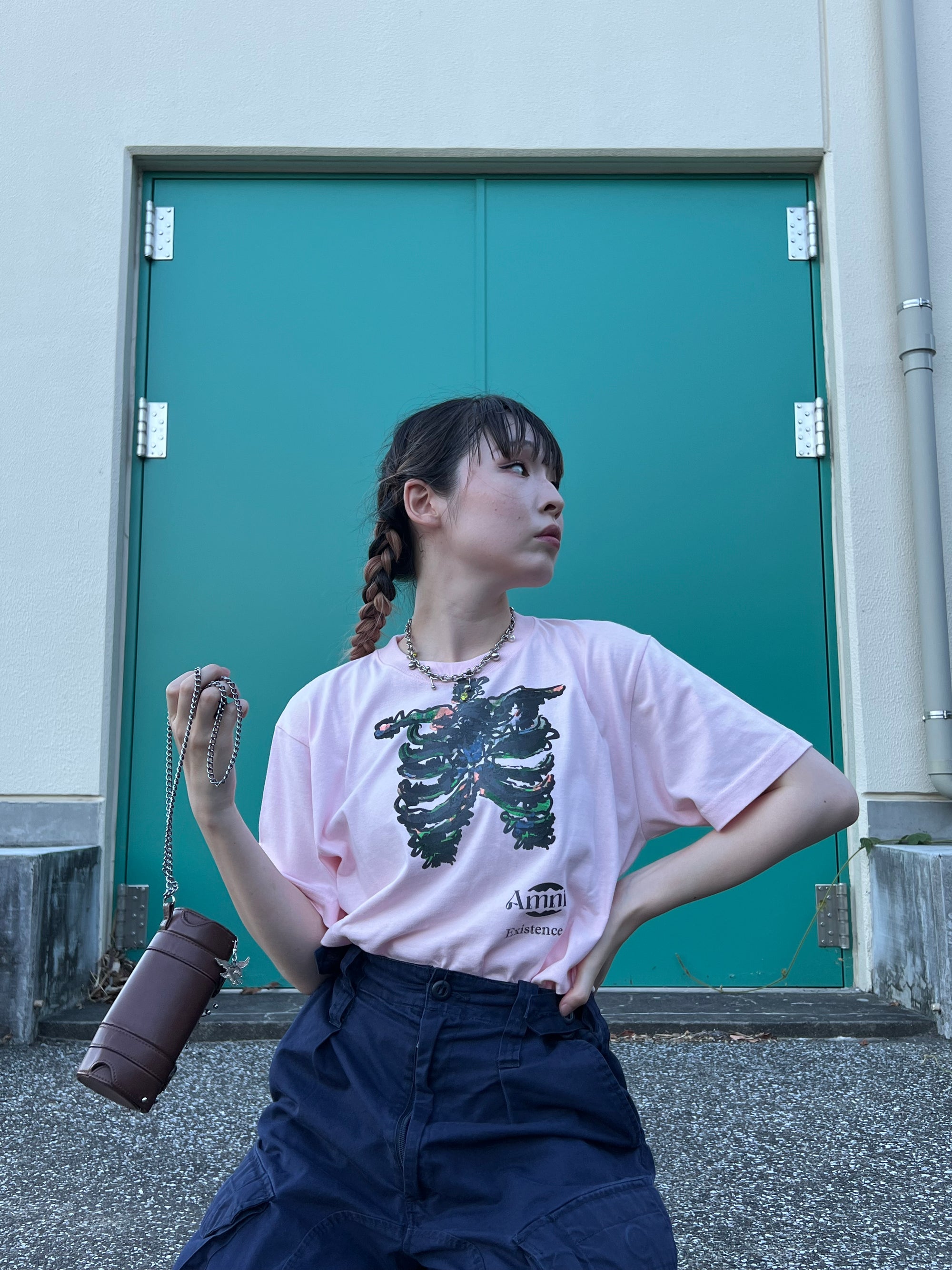 T-shirt / Pink × Marble