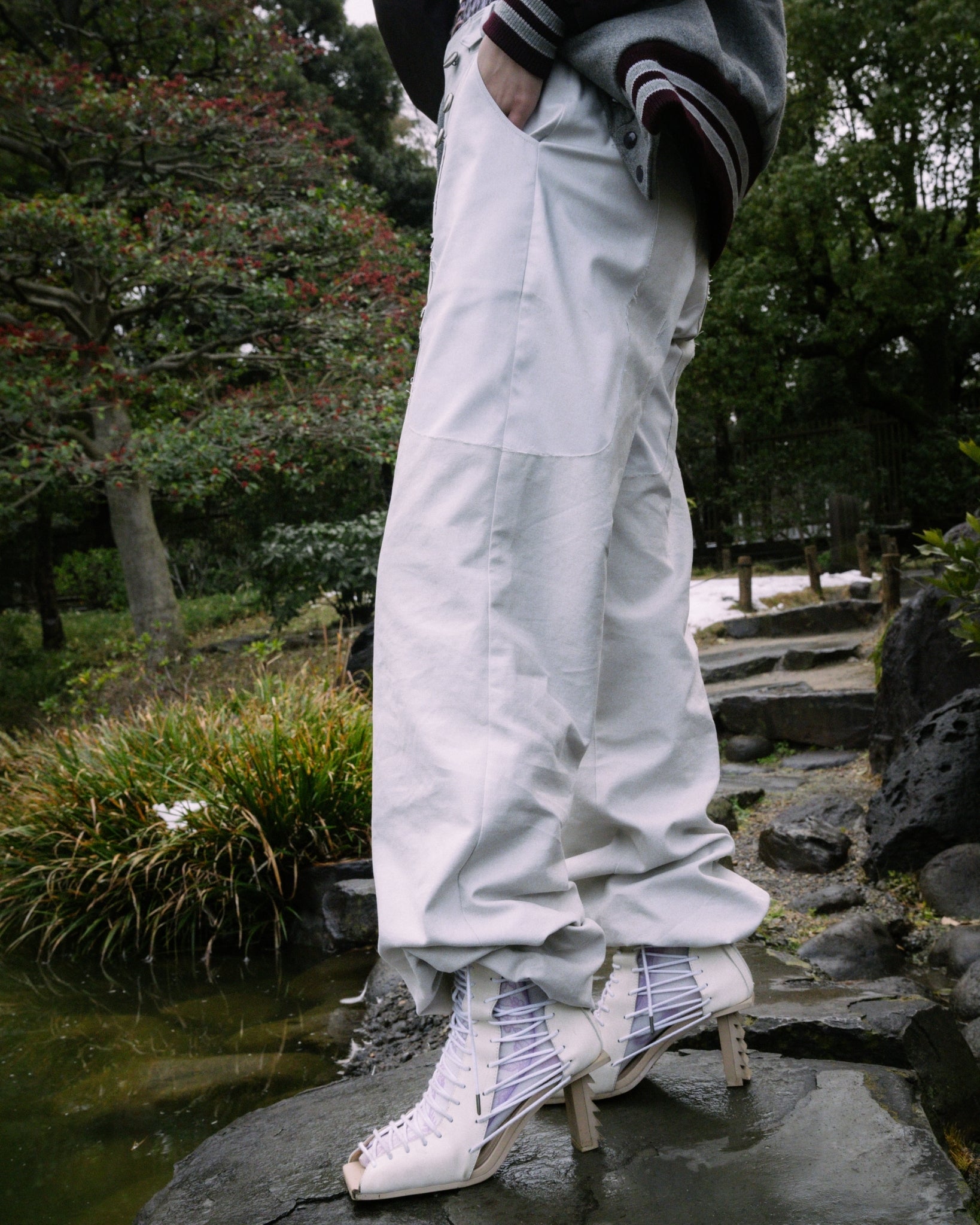 Skeleton pants/Light grey