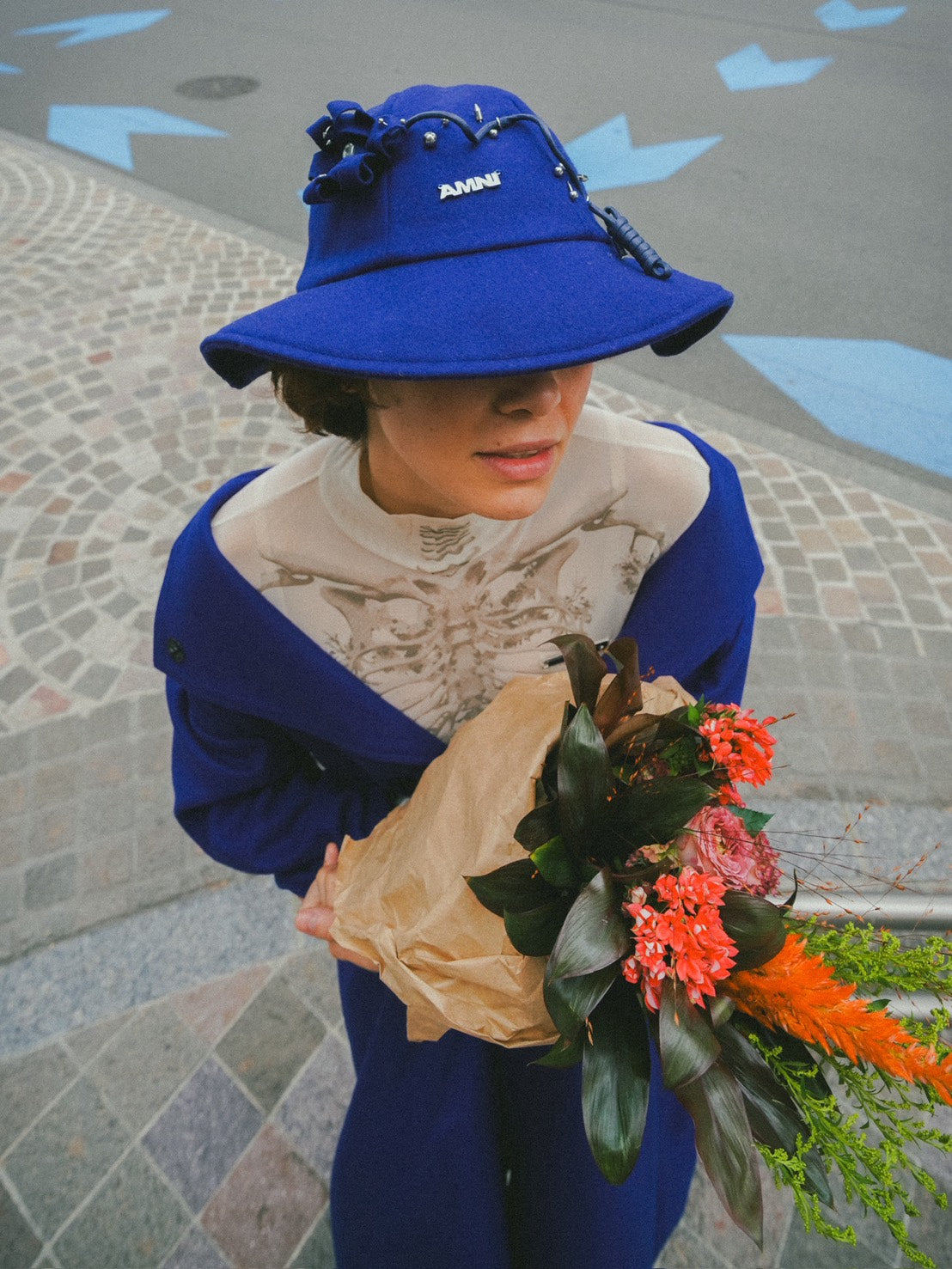 Gauss Flower Hat / Blue