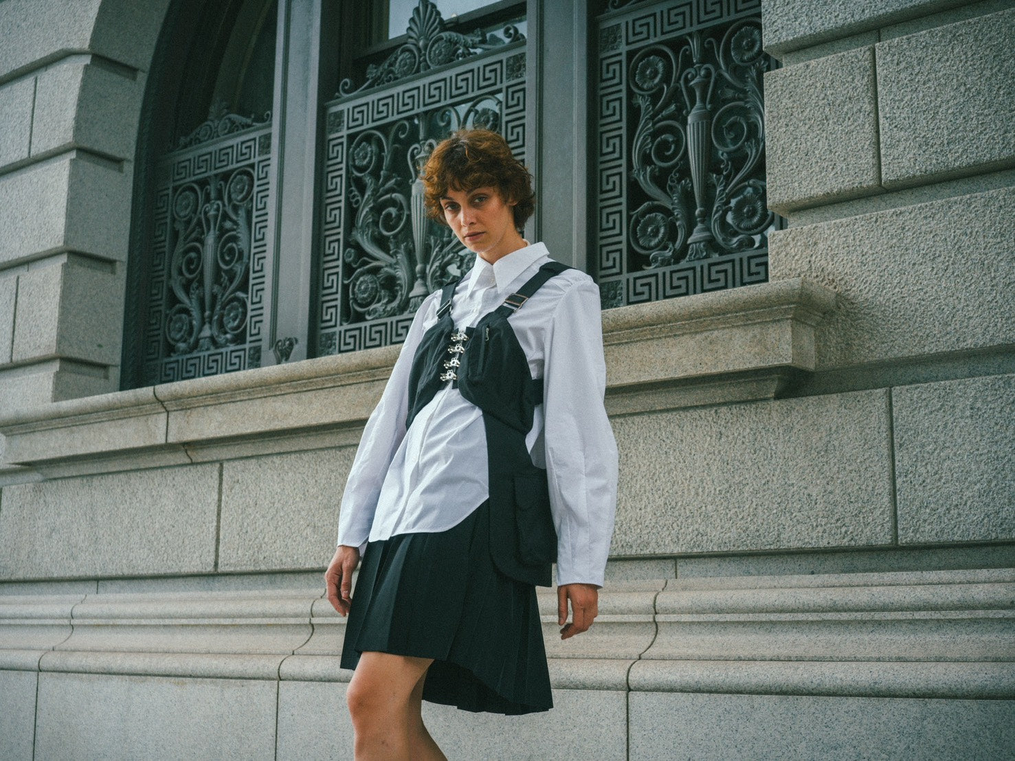 Lung outer vest / Black